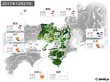 2017年12月27日の近畿地方の実況天気