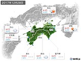 2017年12月28日の四国地方の実況天気