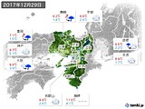 2017年12月29日の近畿地方の実況天気