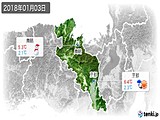 2018年01月03日の京都府の実況天気