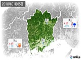 2018年01月05日の岡山県の実況天気