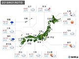 2018年01月07日の実況天気