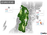 2018年01月16日の山形県の実況天気