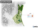 2018年01月28日の茨城県の実況天気