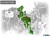 2018年01月28日の京都府の実況天気