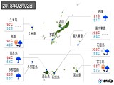 実況天気(2018年02月02日)