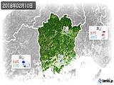 2018年02月10日の岡山県の実況天気