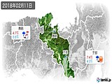 2018年02月11日の京都府の実況天気