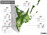 2018年02月11日の道東の実況天気