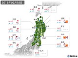 2018年02月18日の東北地方の実況天気