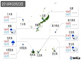 実況天気(2018年02月23日)