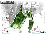 実況天気(2018年03月01日)