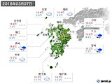2018年03月07日の九州地方の実況天気