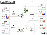 2018年03月07日の沖縄県の実況天気