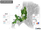 2018年03月25日の道央の実況天気