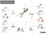 2018年04月02日の沖縄県の実況天気