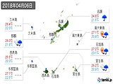 2018年04月06日の沖縄県の実況天気