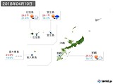 2018年04月10日の沖縄地方の実況天気