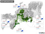 2018年04月14日の東海地方の実況天気