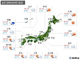 2018年04月16日の実況天気