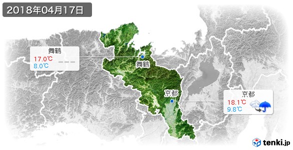 京都府(2018年04月17日の天気