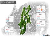 2018年04月22日の長野県の実況天気