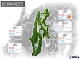 2018年04月27日の長野県の実況天気