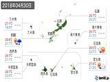 2018年04月30日の沖縄県の実況天気