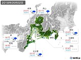 2018年05月02日の東海地方の実況天気