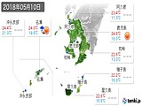 2018年05月10日の鹿児島県の実況天気