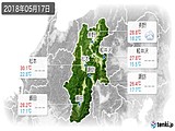 2018年05月17日の長野県の実況天気