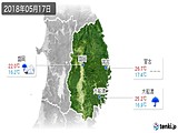 2018年05月17日の岩手県の実況天気