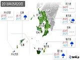 2018年05月20日の鹿児島県の実況天気