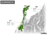 2018年05月21日の石川県の実況天気