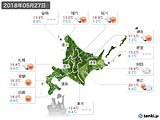 2018年05月27日の北海道地方の実況天気