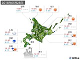 2018年05月28日の北海道地方の実況天気
