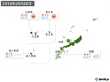 2018年05月28日の沖縄地方の実況天気