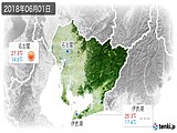 2018年06月01日の愛知県の実況天気