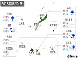 実況天気(2018年06月01日)