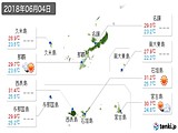 2018年06月04日の沖縄県の実況天気