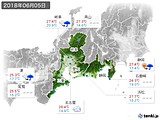 2018年06月05日の東海地方の実況天気