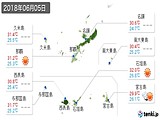 2018年06月05日の沖縄県の実況天気