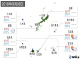 2018年06月08日の沖縄県の実況天気