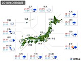 2018年06月08日の実況天気