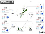 実況天気(2018年06月11日)