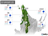 2018年06月12日の道北の実況天気