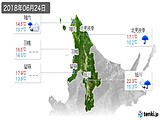 2018年06月24日の道北の実況天気