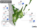 2018年06月24日の道東の実況天気