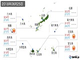 2018年06月25日の沖縄県の実況天気
