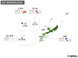 2018年06月30日の沖縄地方の実況天気